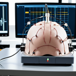**Prompt for High-Quality Measurement Equipment**: 
   "A modern EEG device in a laboratory setting, showcasing advanced technology with multiple electrodes and noise reduction features. The background should convey a sense of precision and professionalism, highlighting the importance of high-quality equipment for accurate brainwave measurements."